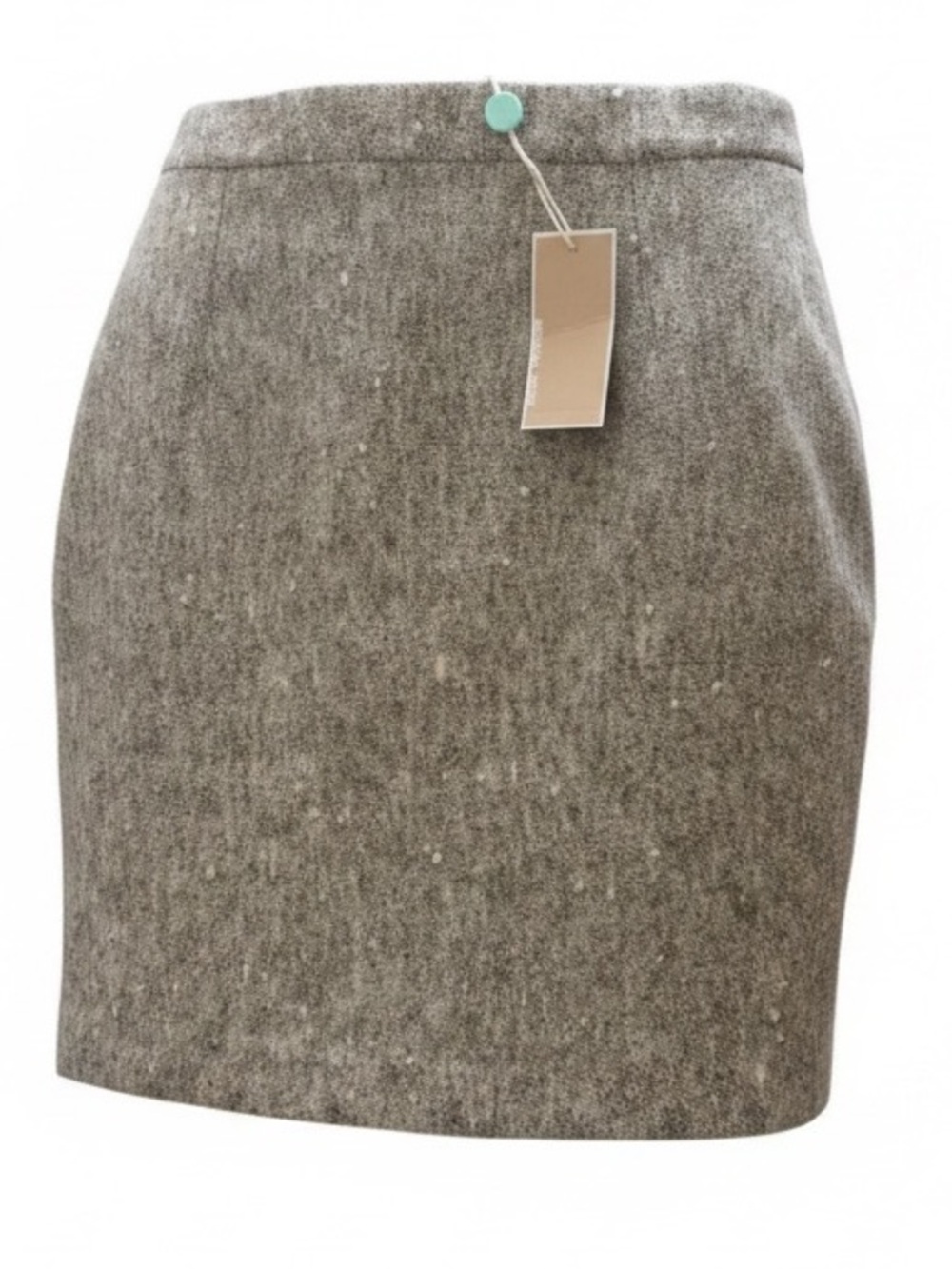 Michael Kors Made in Italy Tweed Mini Skirt Beige Tan Gray Size 6 NEW